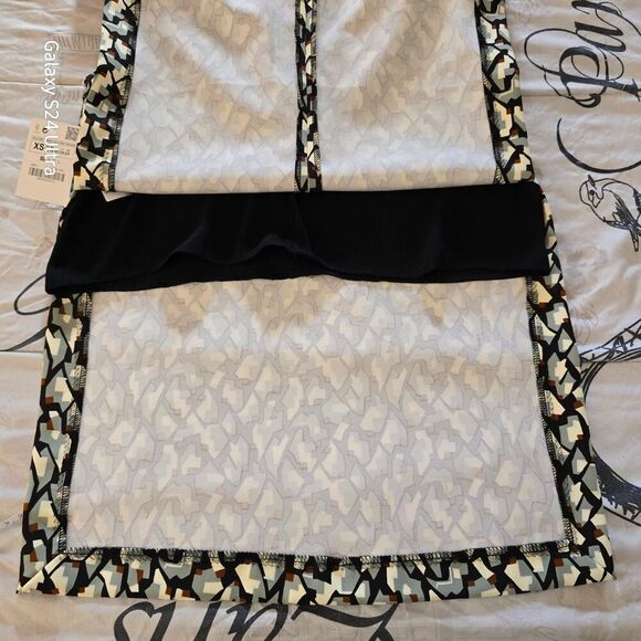 Zara Basic Abstract Geometric Print Sleeveless Blouse Size XS Multicolor - Picture 3 of 6